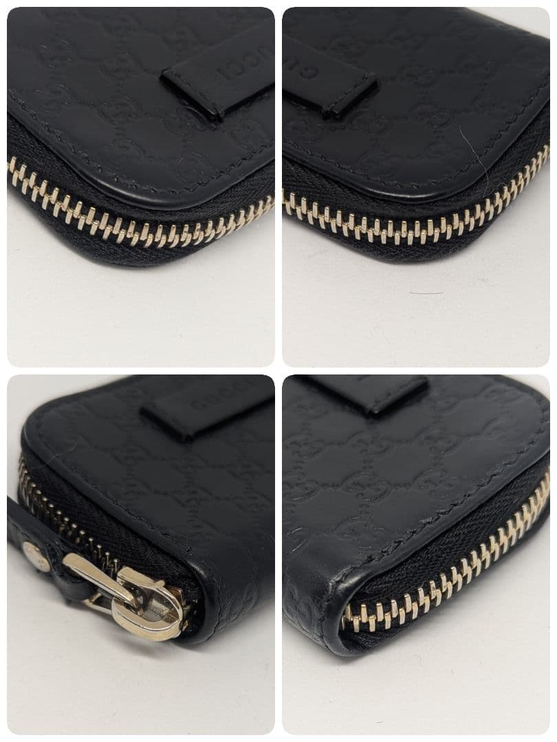 たくさん　グッチ　ケース　GG　マイクロシマ　ラウンドジップ　黒