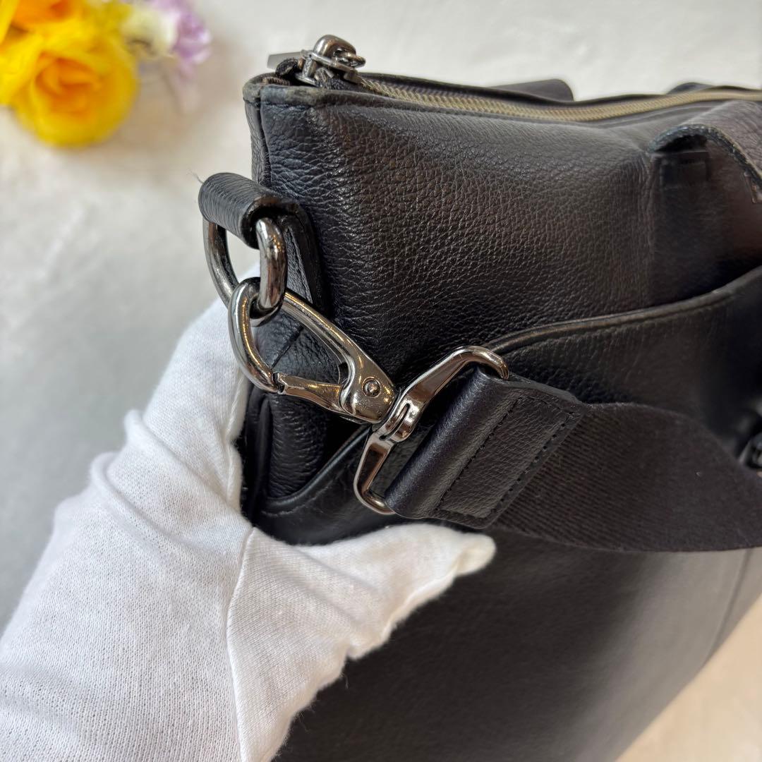 極美品✨バーバリーブラックレーベル BURBERRY レザー ビジネスバッグ