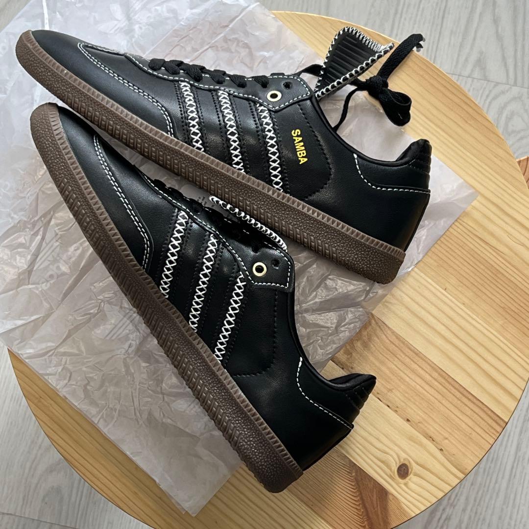 adidas Samba LT stitch core black27cm 新品