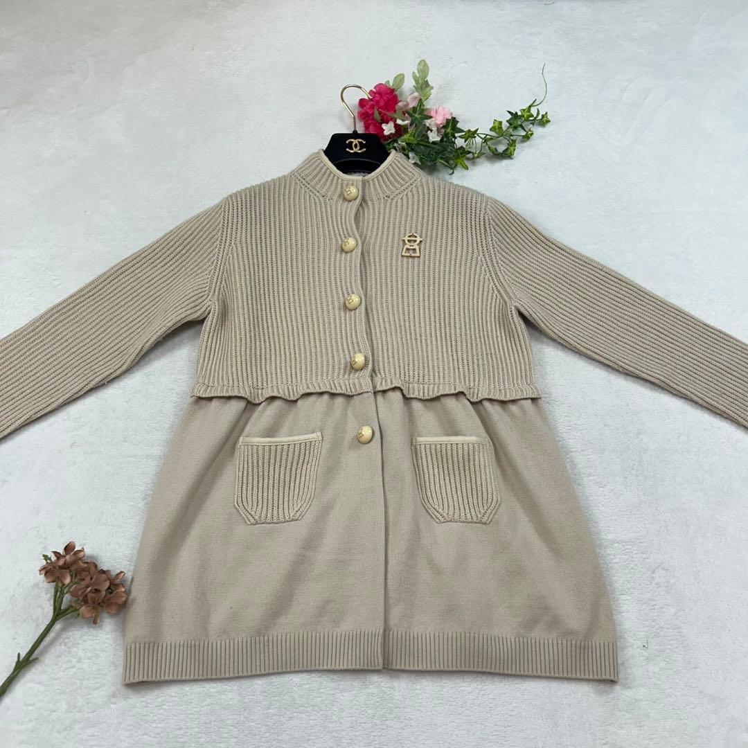 K23 M ピッコーネ ニット ドッキング ジャケット ベージュ レディース