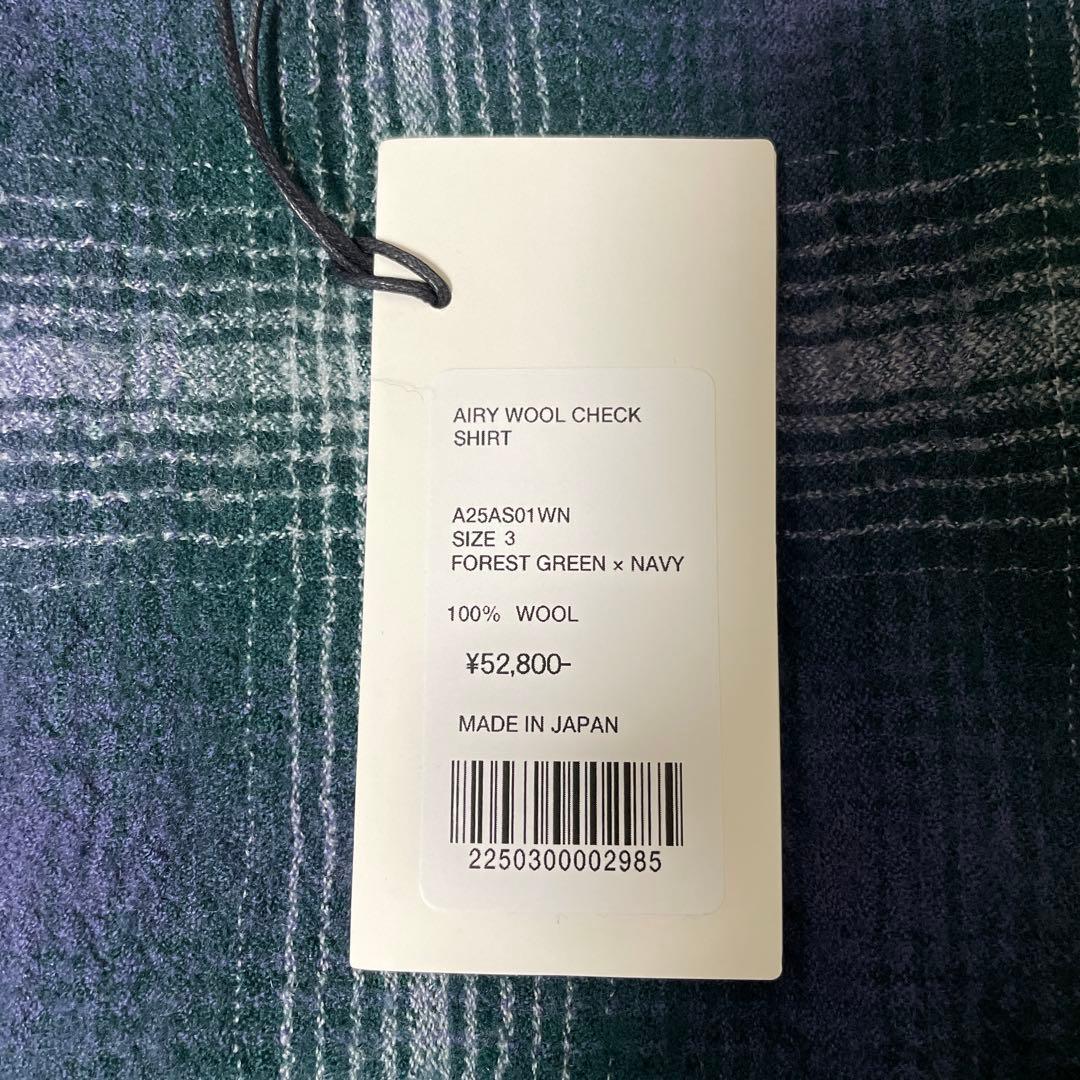 トップス AIRY WOOL CHECK SHIRT 3