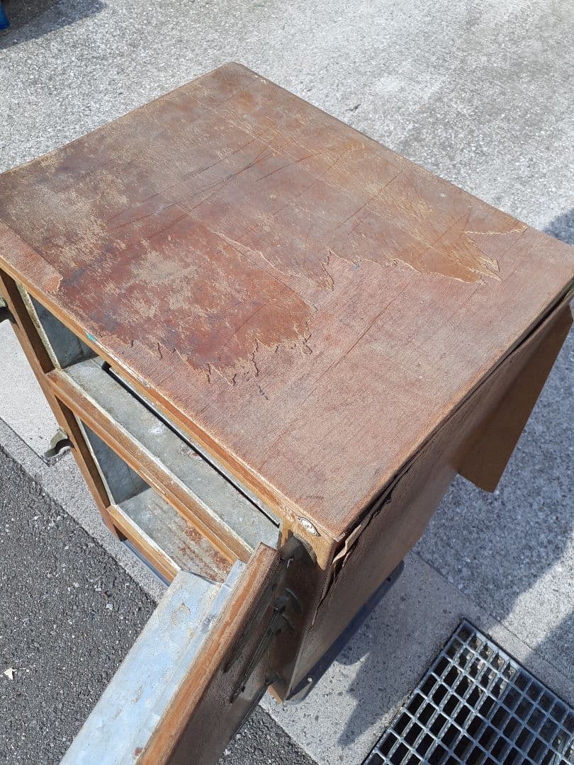 昭和レトロ アンティーク 木製 冷蔵庫　氷冷蔵庫　日本冷機　ニチレイ　骨董レトロ