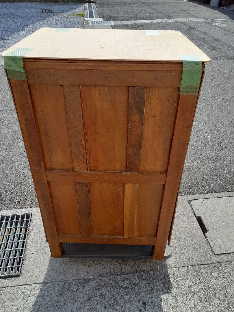 昭和レトロ アンティーク 木製 冷蔵庫　氷冷蔵庫　日本冷機　ニチレイ　骨董レトロ