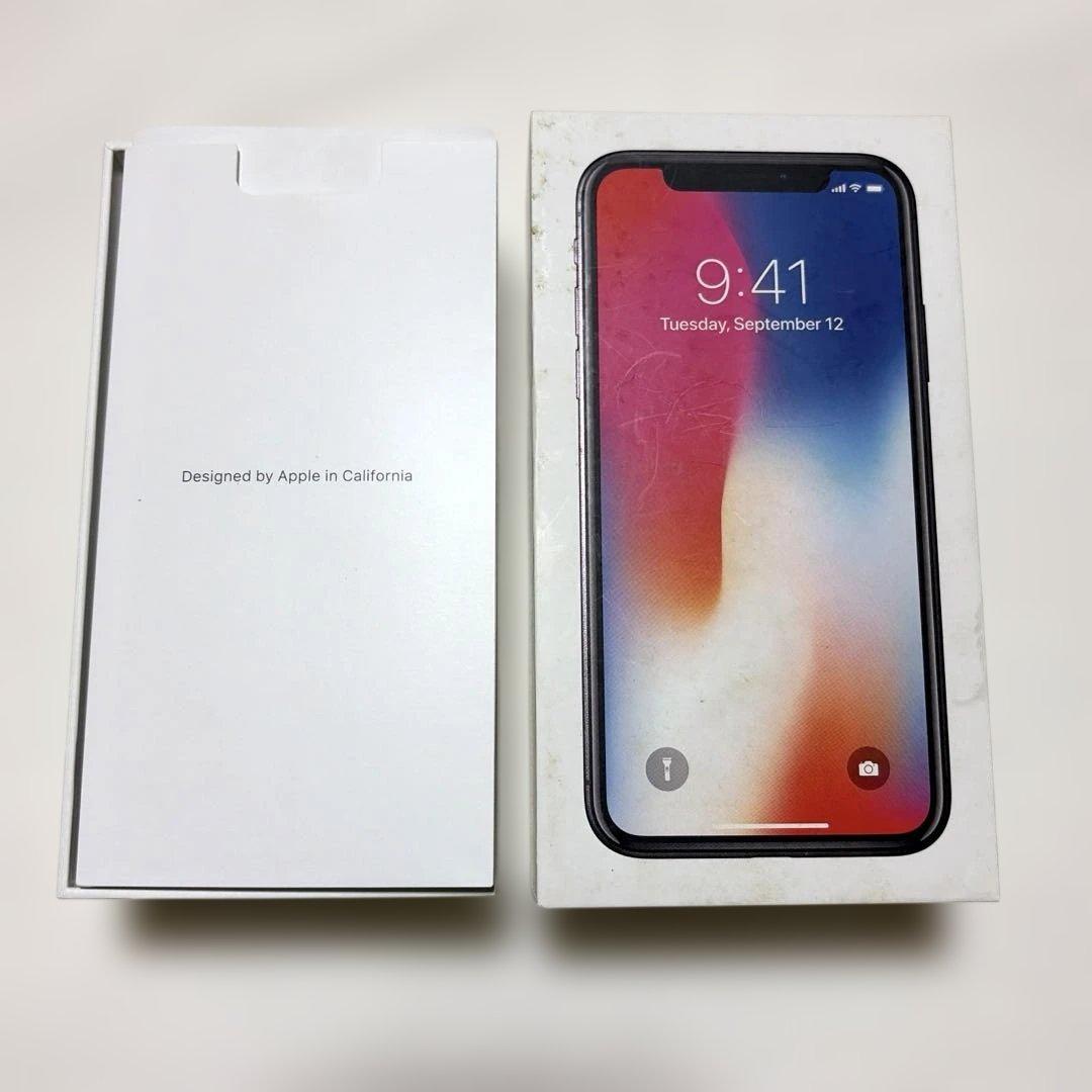iPhone X 64GB ケース付き フィルム付き　元箱あり　バッテリー交換済