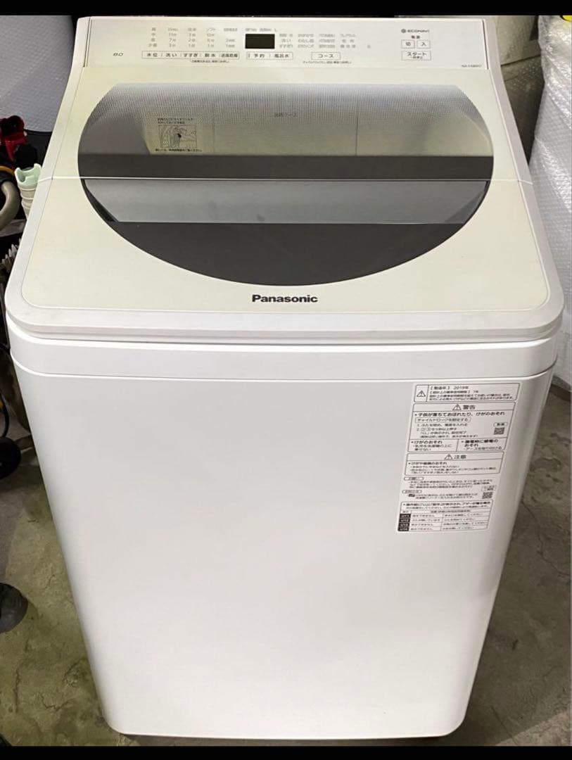 パナソニック　全自動洗濯機　NA-FA80H7 2019年製　8kg