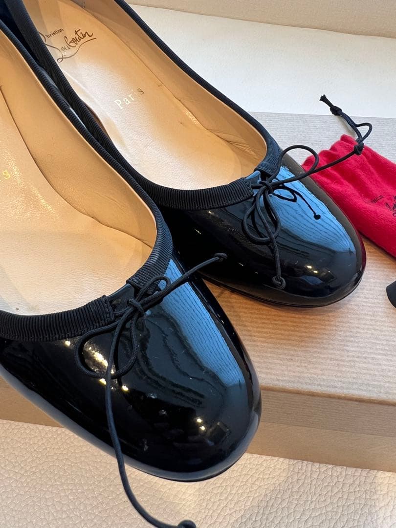 12/22まで値下げ‼️Christian Louboutin 黒バレエ38.5