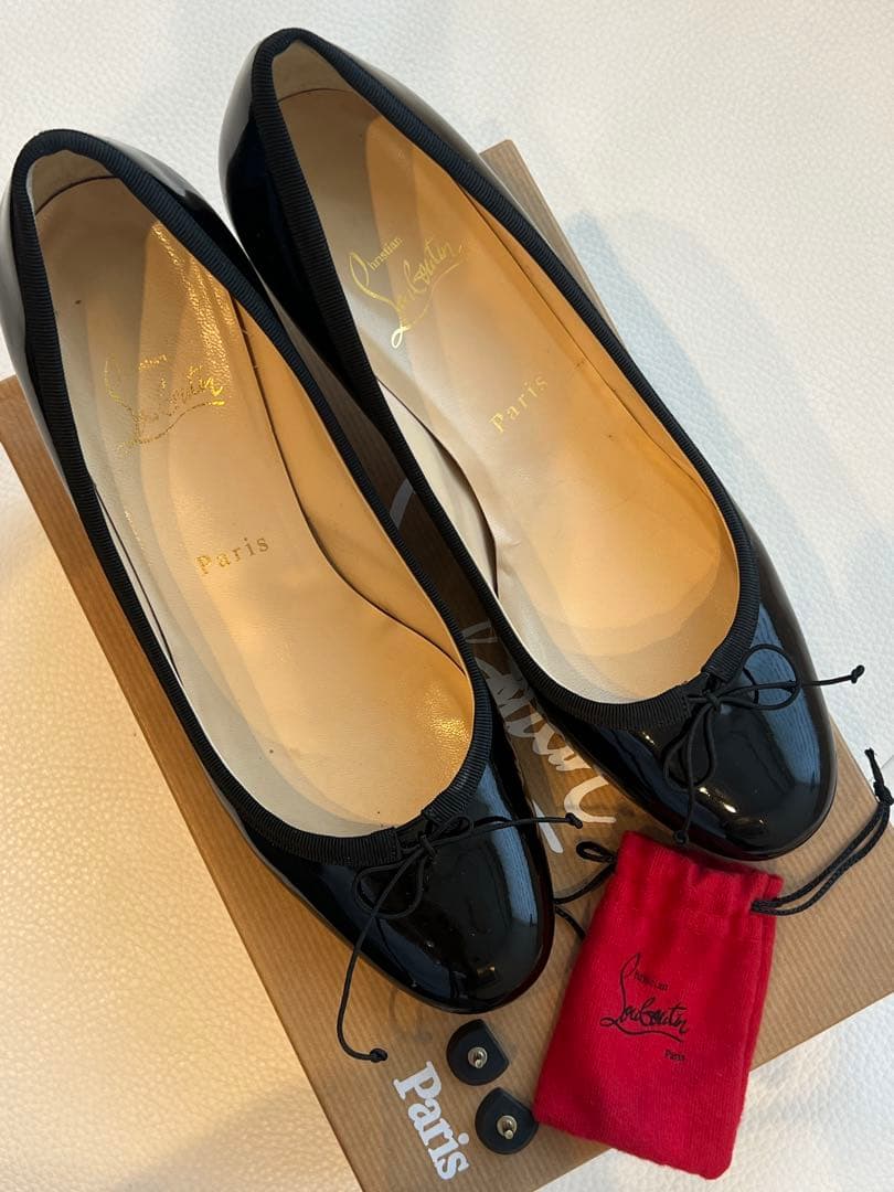 12/22まで値下げ‼️Christian Louboutin 黒バレエ38.5