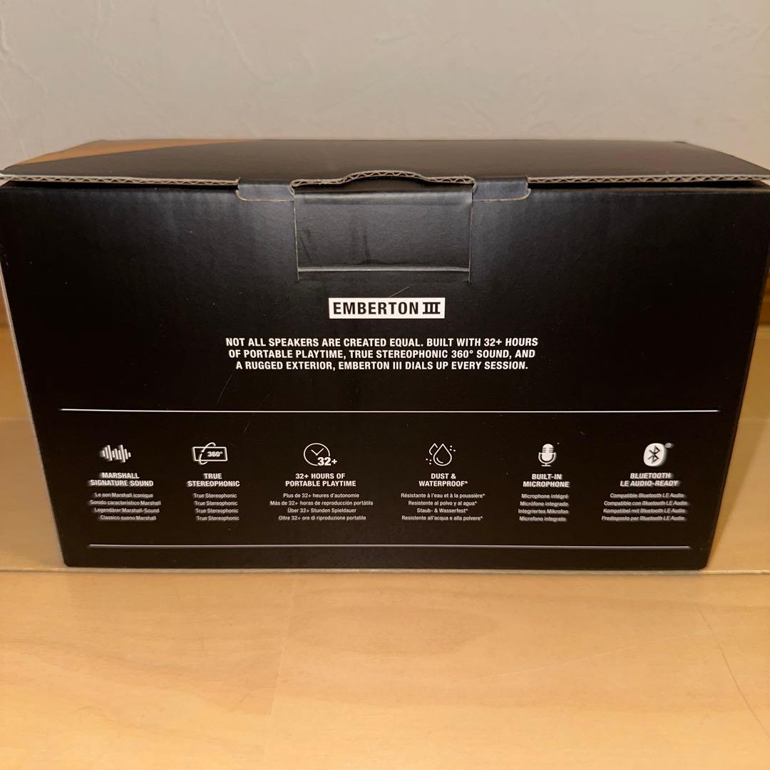 中古　Marshall EMBERTON III ブラック＆ブラス　マーシャル