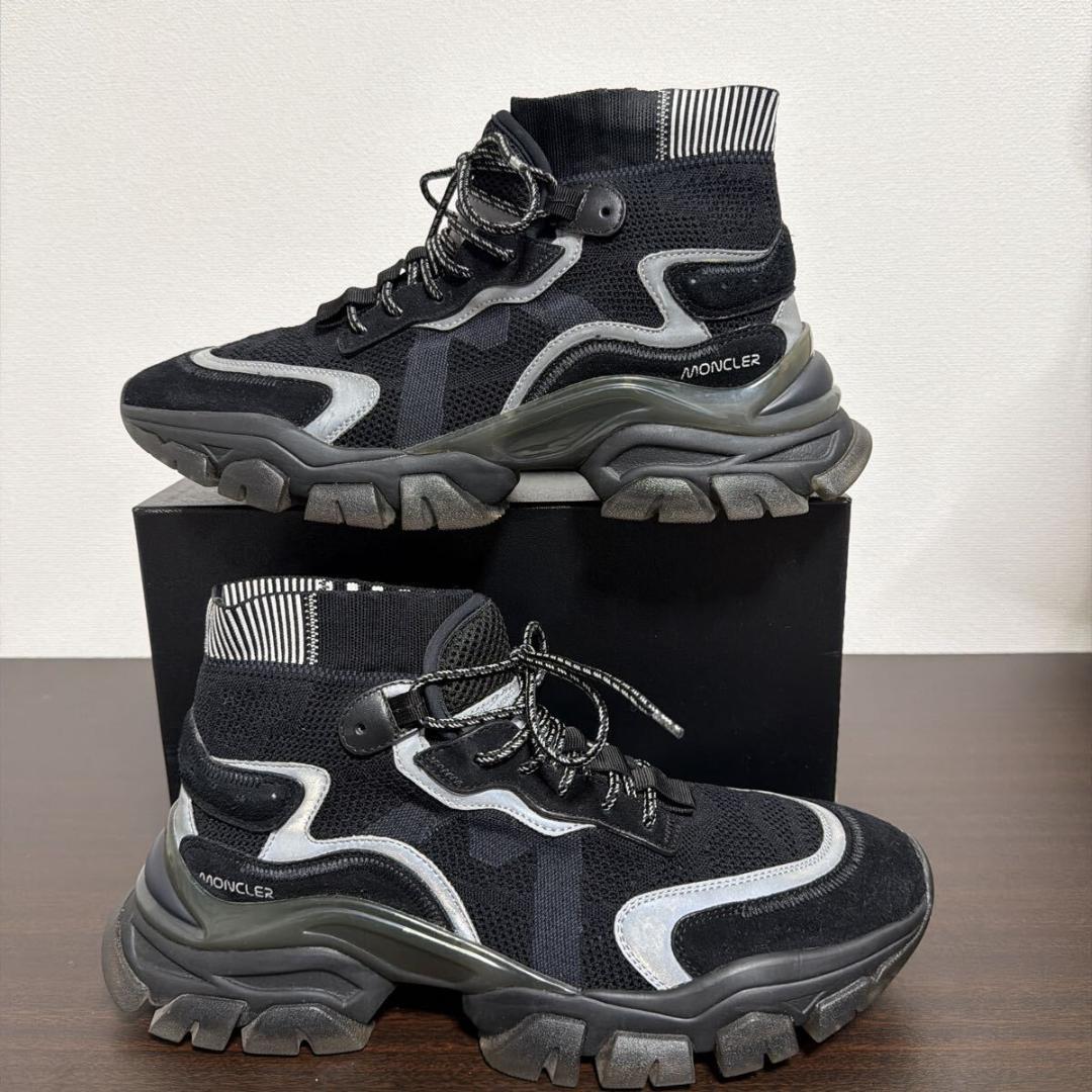 モンクレール No Trace High スニーカー size 42 ブラック