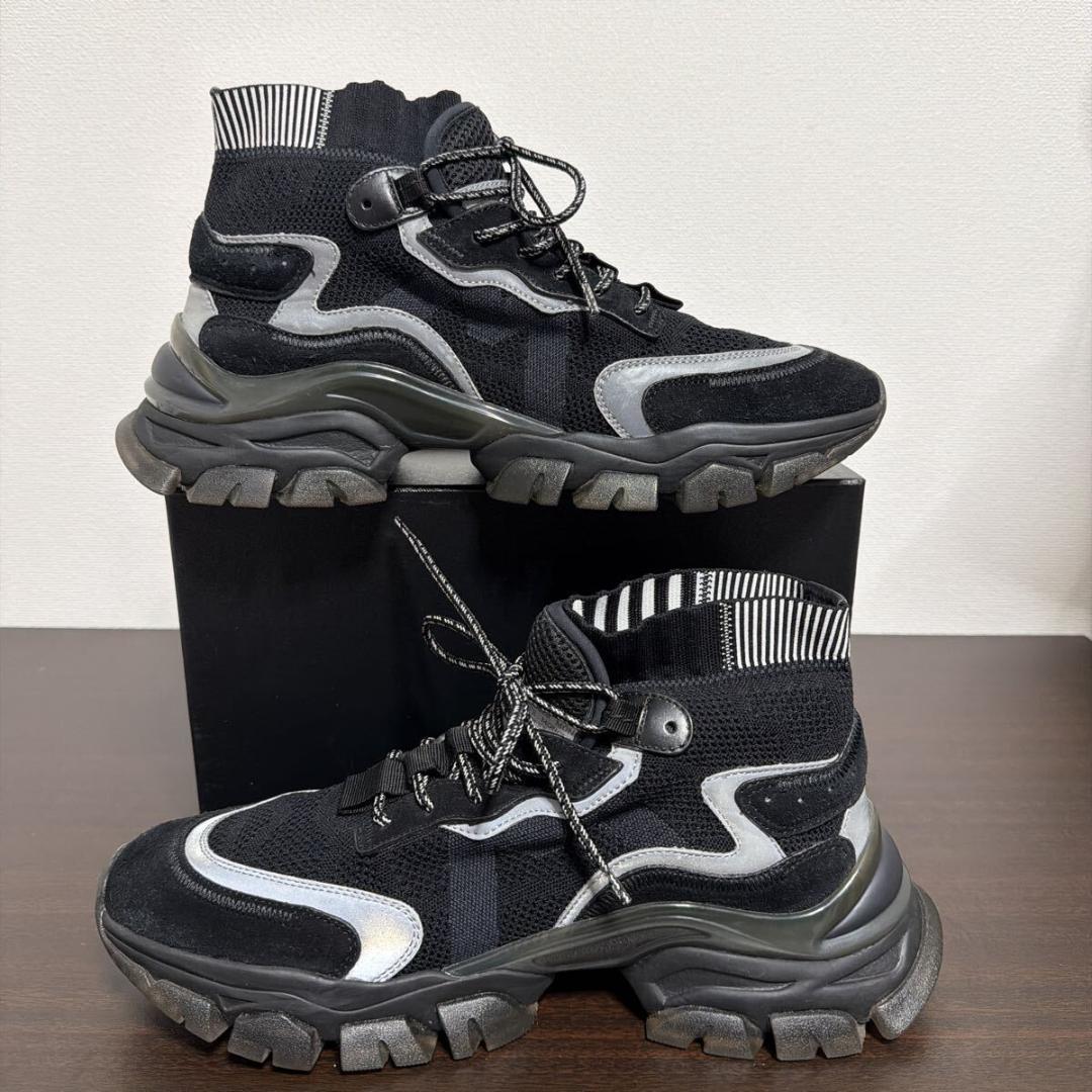 モンクレール No Trace High スニーカー size 42 ブラック