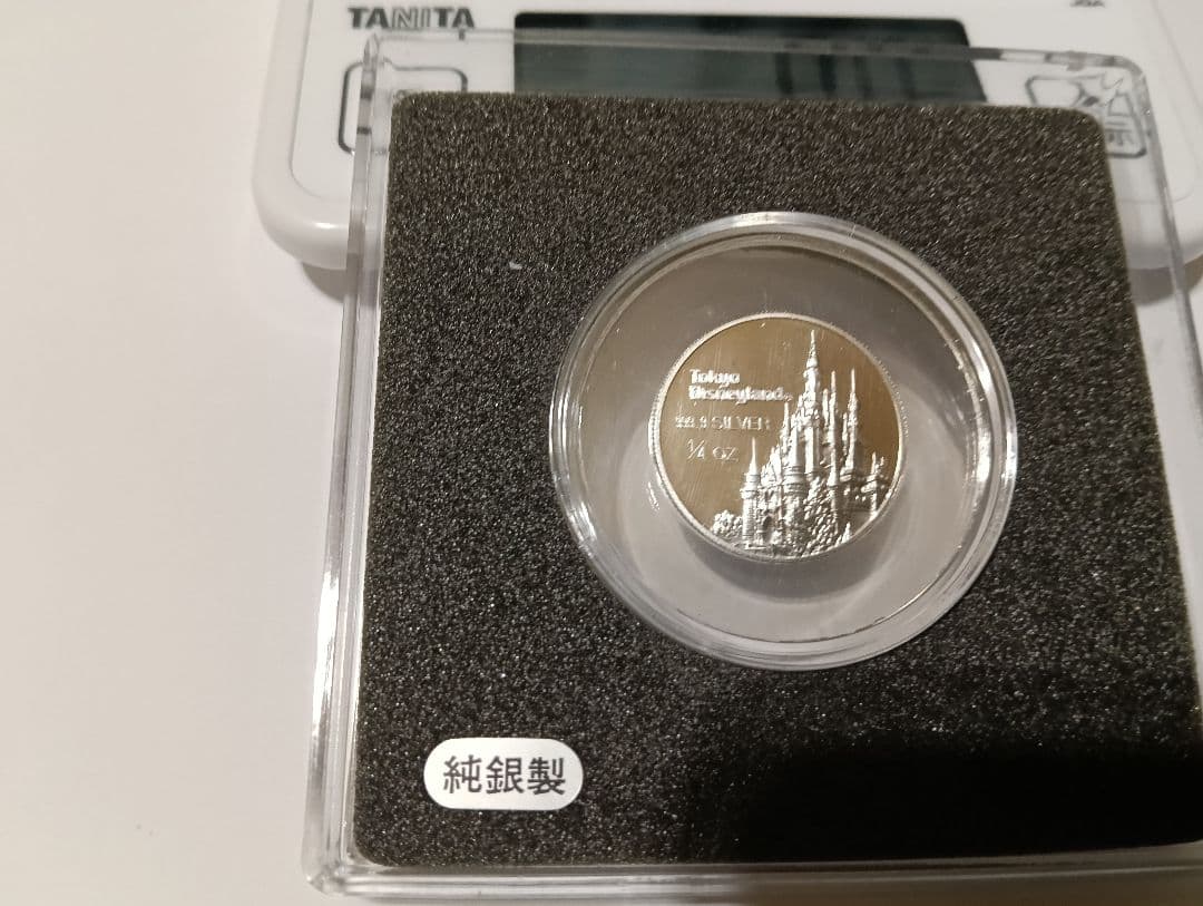 た*ぬ様 東京ディズニーランド開園10周年純金製記念メダル　品位999純銀 限定