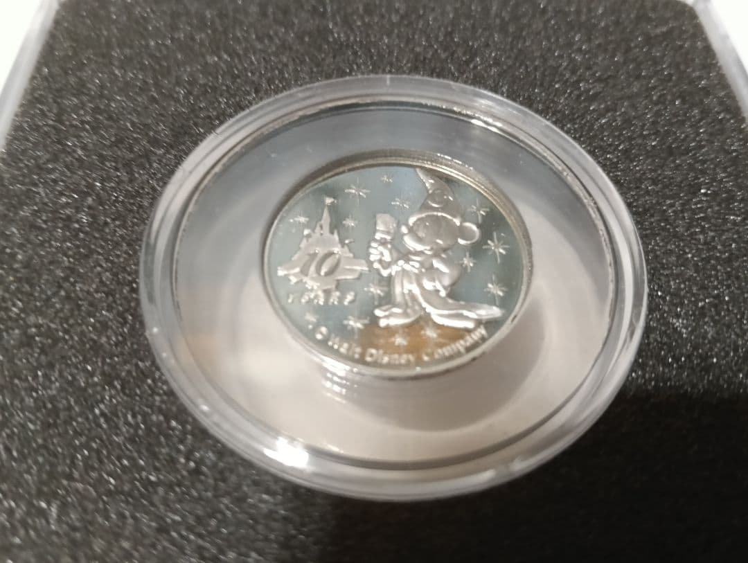 た*ぬ様 東京ディズニーランド開園10周年純金製記念メダル　品位999純銀 限定