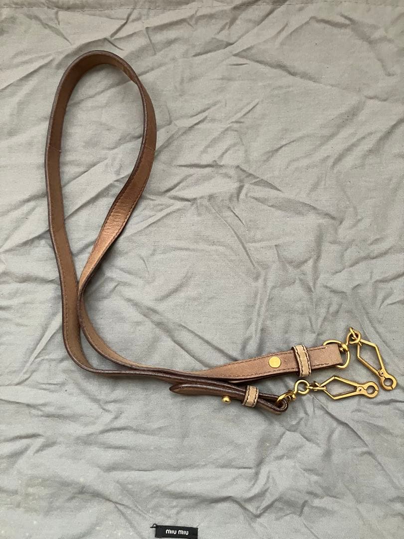 MIUMIU ミュウミュウ リボン レザー ショルダーバッグ 2way ヌバック