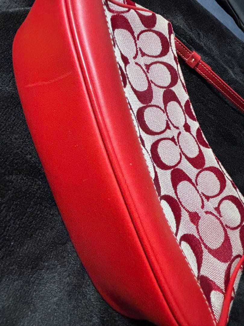 Coach コーチ　シグネチャー　アクセサリーポーチポーチ　レッド