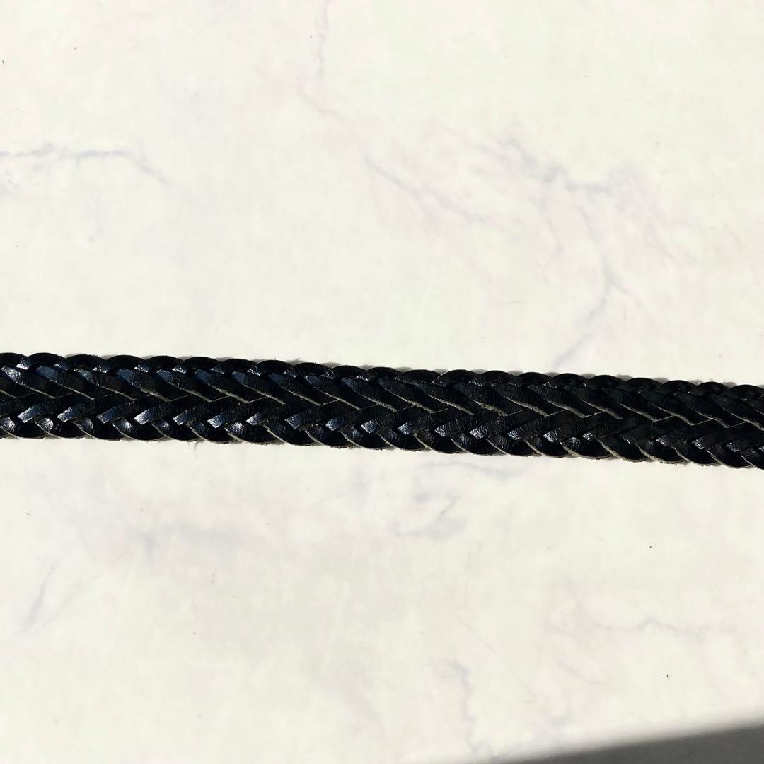 Whitehouse Cox メッシュベルト レザー 黒 メンズ