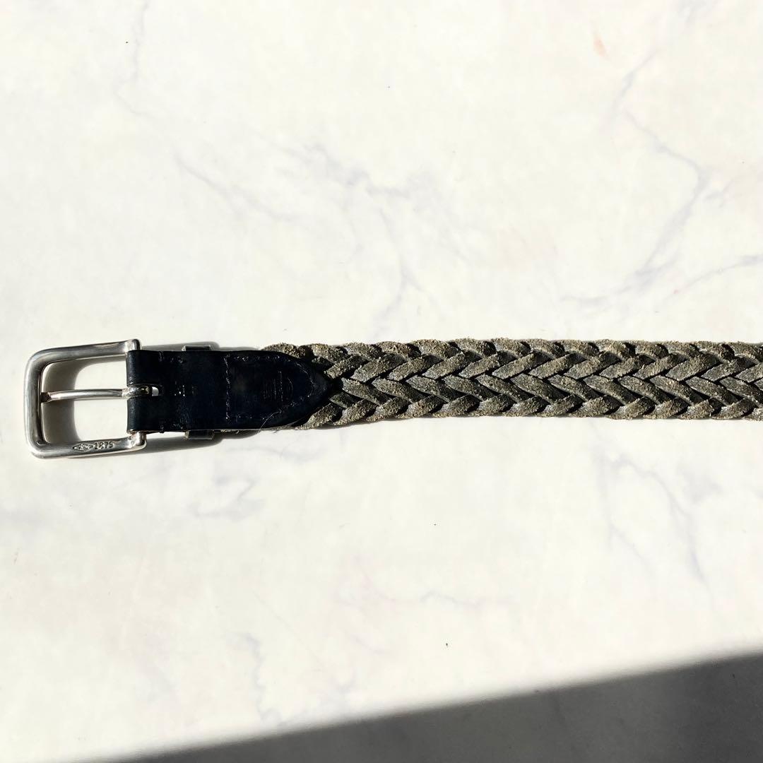 Whitehouse Cox メッシュベルト レザー 黒 メンズ