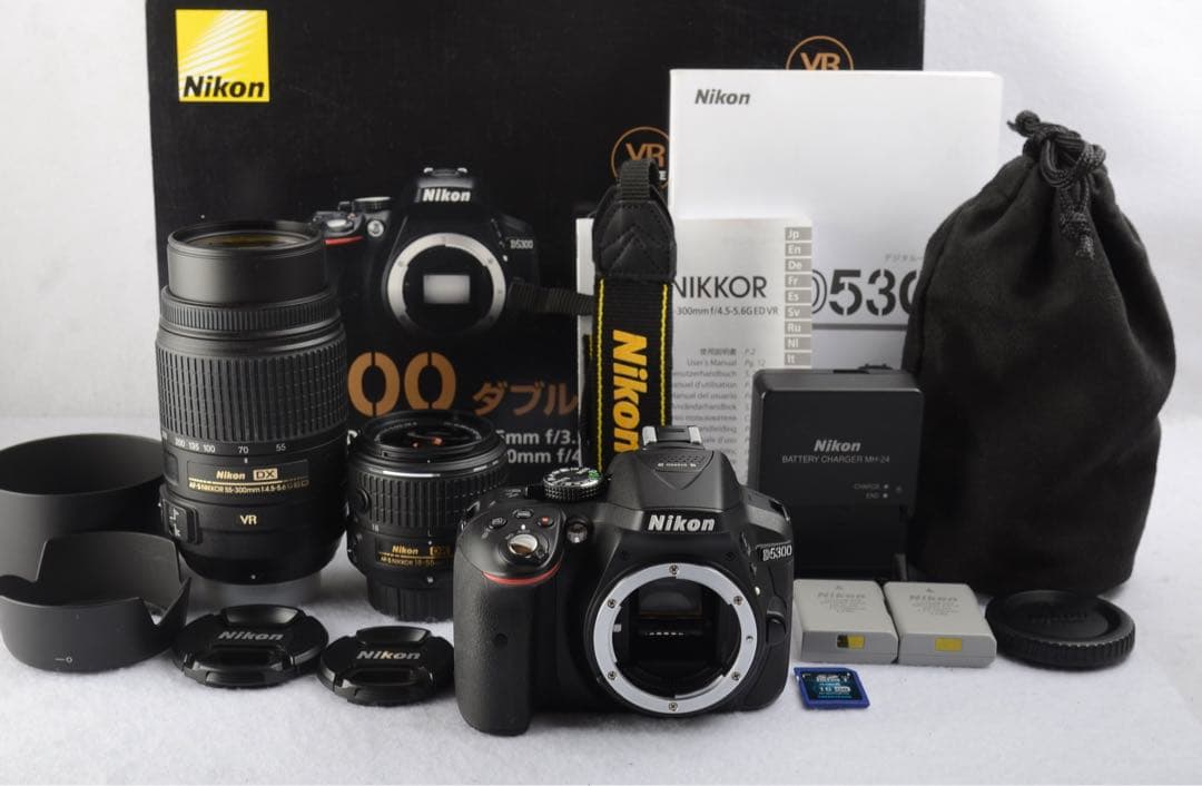 ニコン Nikon D5300 ダブルズームキット 【直ぐに撮影可能セット】
