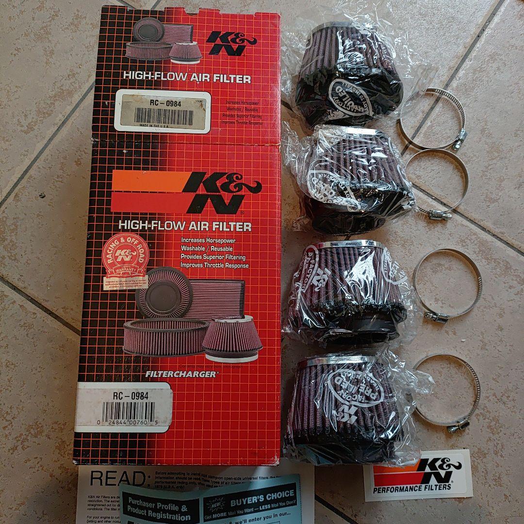K&N ハイフローエアフィルター RC-0984 4個セット