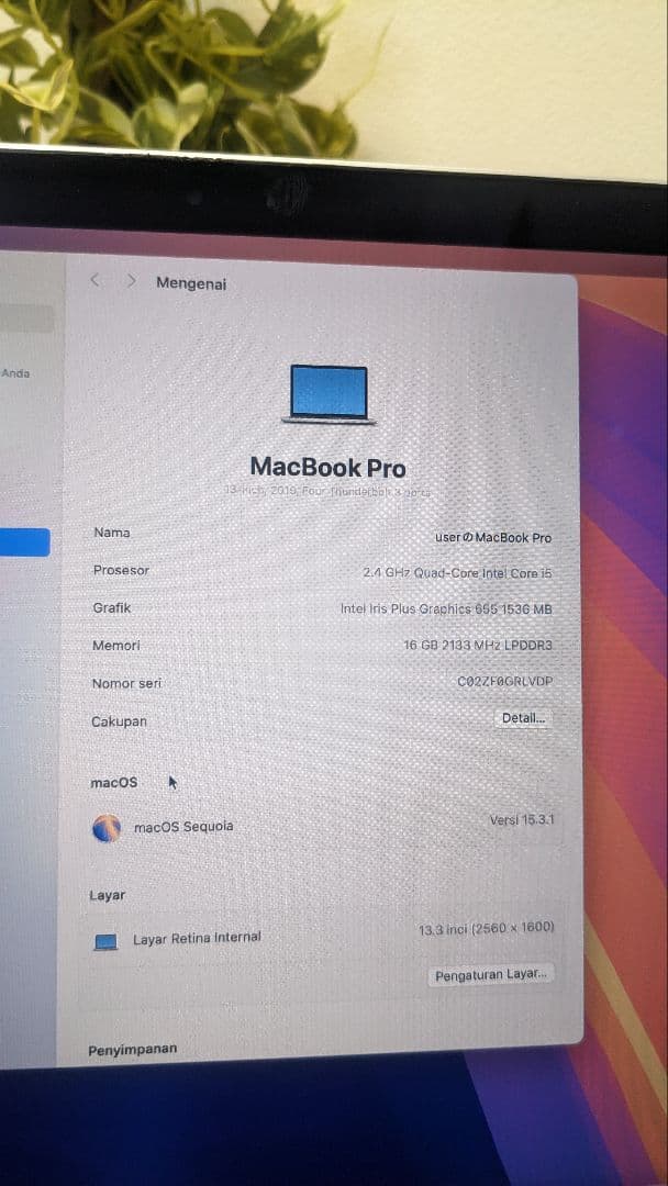 MacBook本体 MacBook Pro 2019