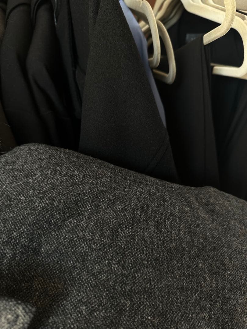 clel ウールブレンド ヘリンボーンツイードファイヤーマンブルゾン ブラックM