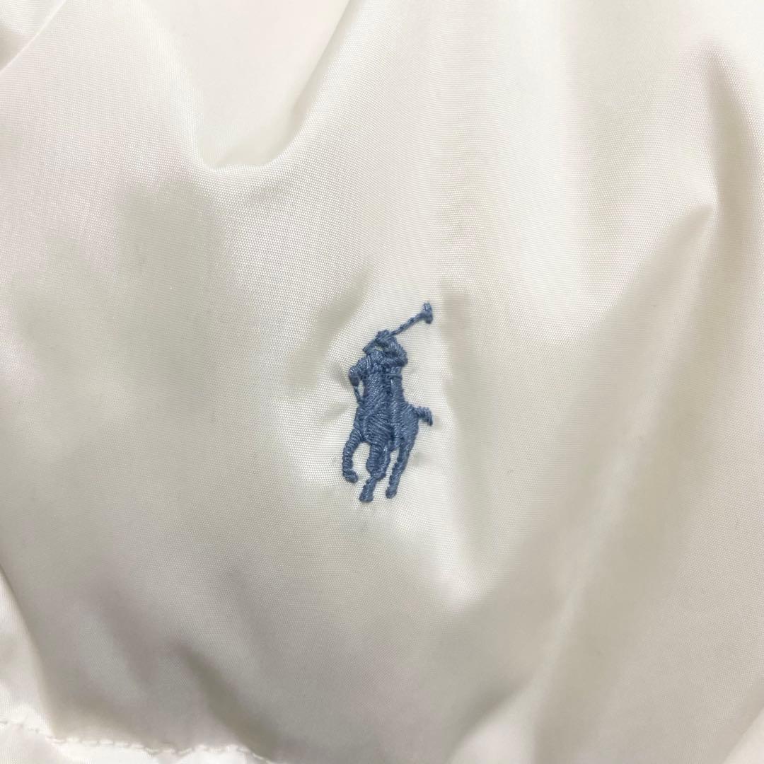 ラルフローレン　ダウンジャケット　肉厚　ホースロゴ　アイボリー　S相当