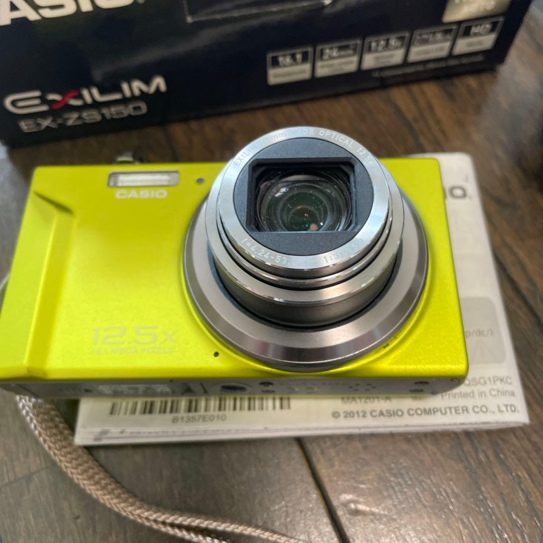 美品　CASIO デジタルカメラ EXILIM EX-ZS150　イエロー