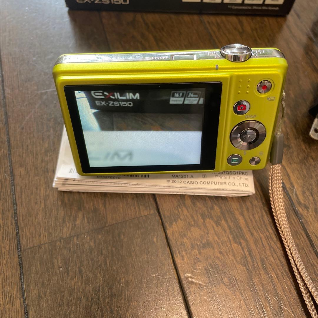 美品　CASIO デジタルカメラ EXILIM EX-ZS150　イエロー