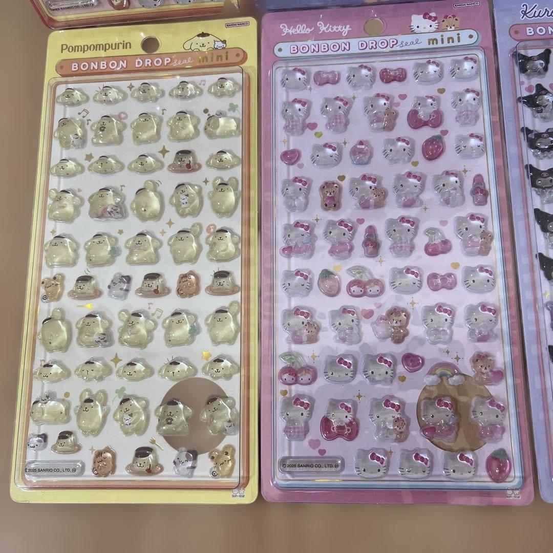 ［新作］サンリオ　ボンボンドロップシール ミニ 全8種セット