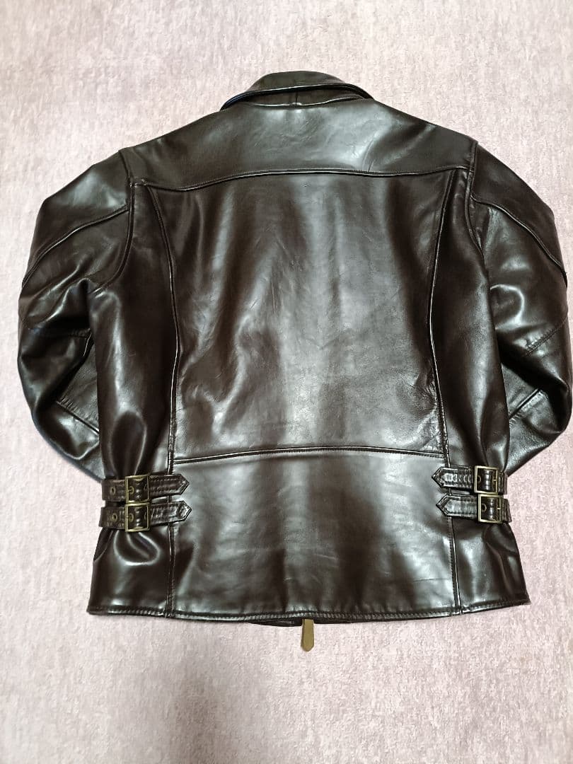 肉厚　馬革　ハーレーダビッドソン　L　シングルライダースジャケット