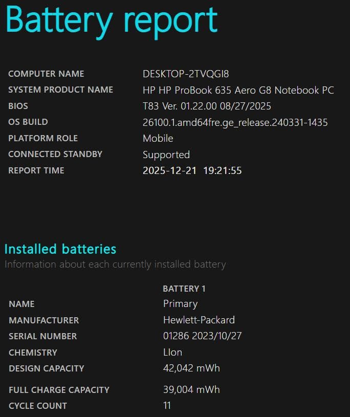 HP ProBook 635 Aero G8 i7 16GB 中古ノートPC