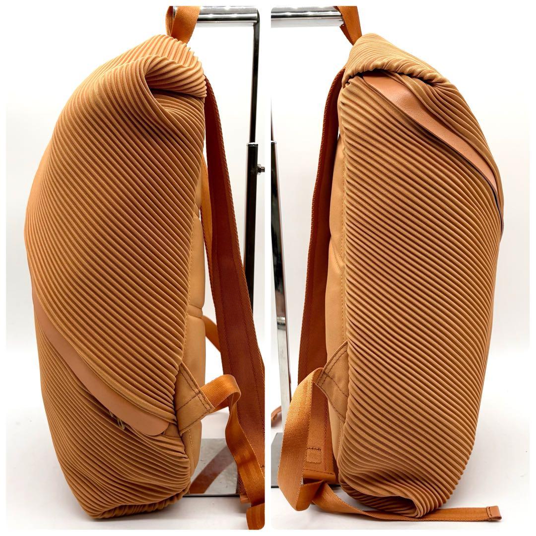 未使用級✨プリーツプリーズ イッセイミヤケ リュック オレンジ ブラウン