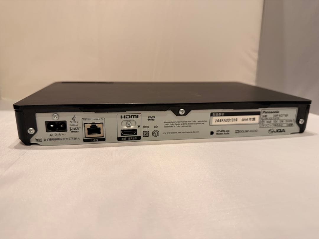 ささPanasonic 4K ブルーレイプレーヤ　DMP-BDT180