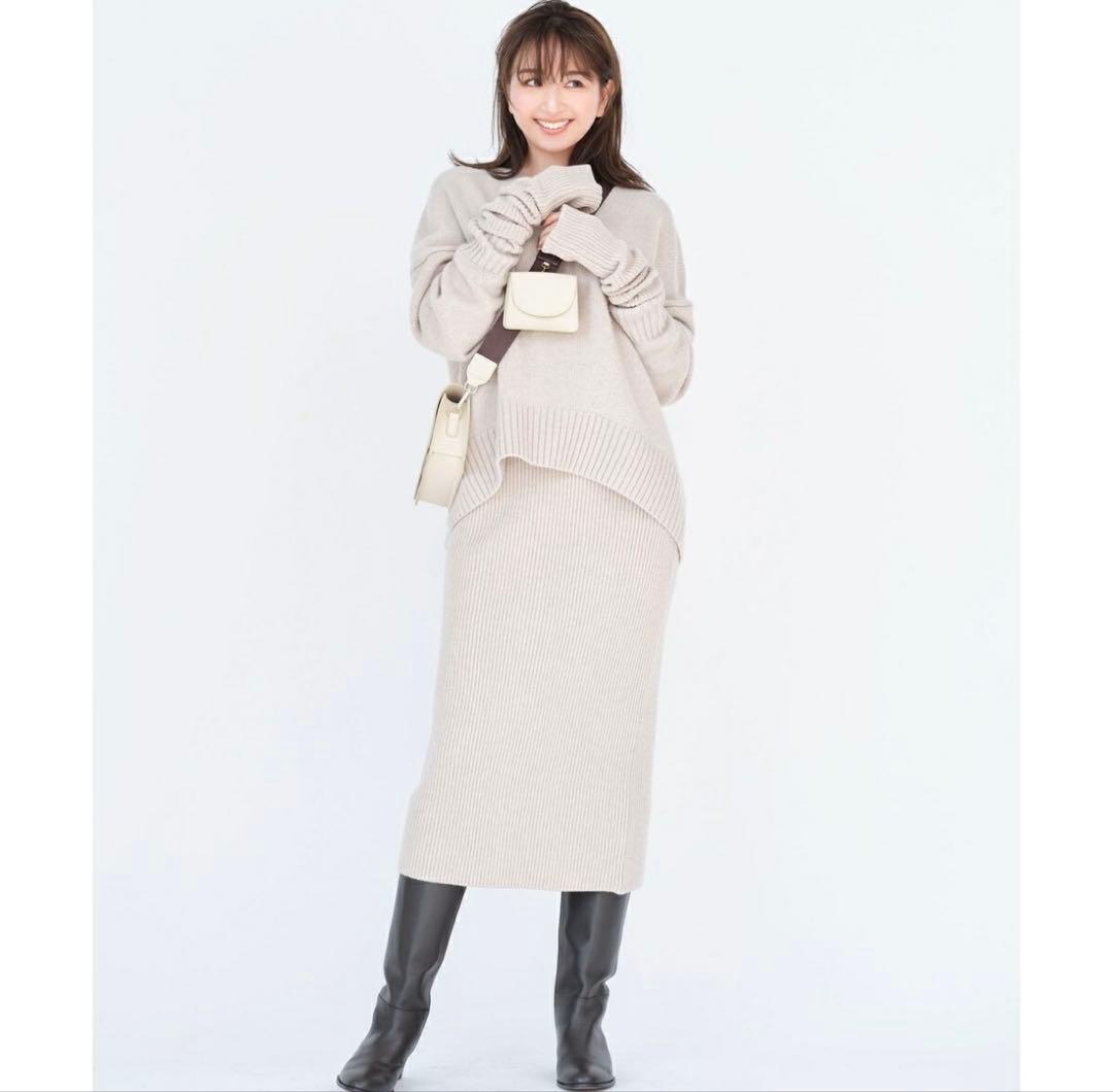 新品 定価23,980円　23区 ウールカシミヤブレンドバルキー ニット　洗濯可