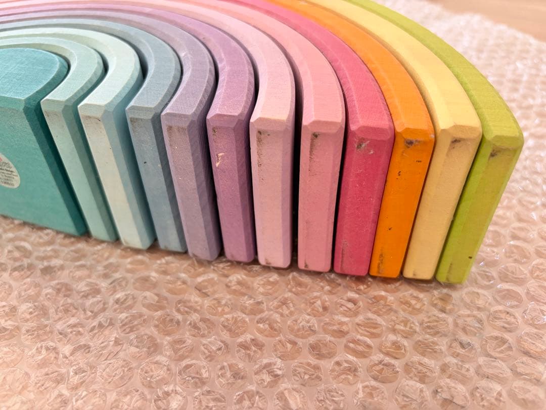 グリムス　アーチ　レインボー　パステル　積み木　知育玩具