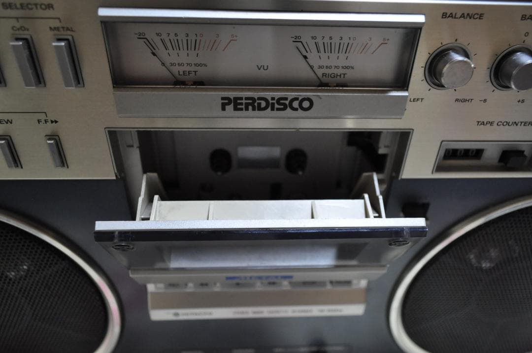 希少 日立 パディスコ ラジカセ TRK-8600 青 レトロラジオ 動作品