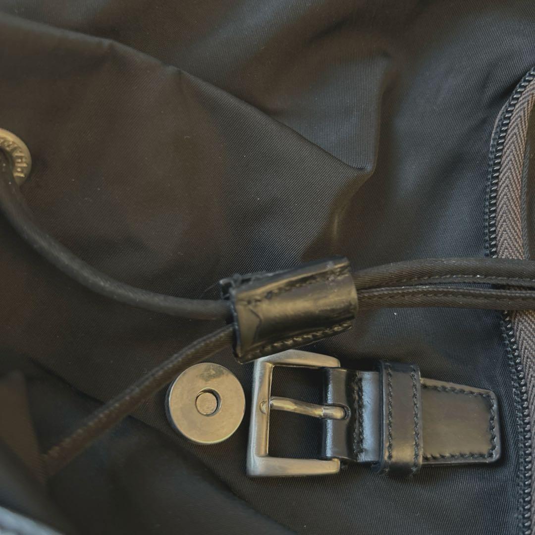 PRADA ブラック ナイロン バックパック　三角ロゴ