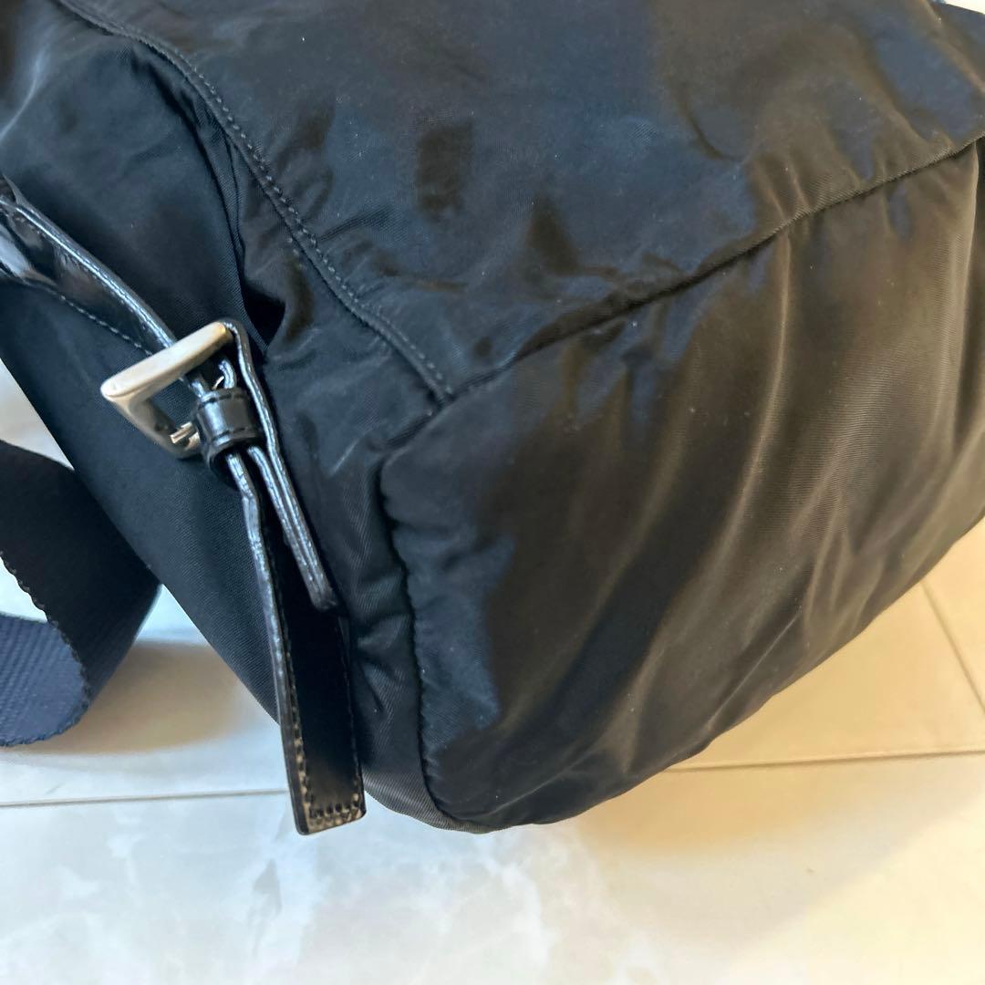 PRADA ブラック ナイロン バックパック　三角ロゴ