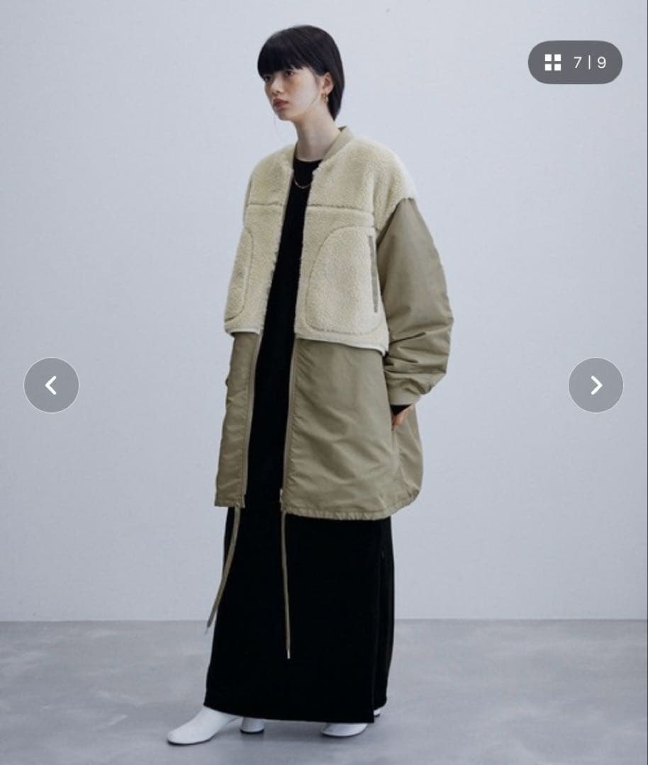 《ドラマ着用》【サステナブル】MA-1ボアリバーシブルコート