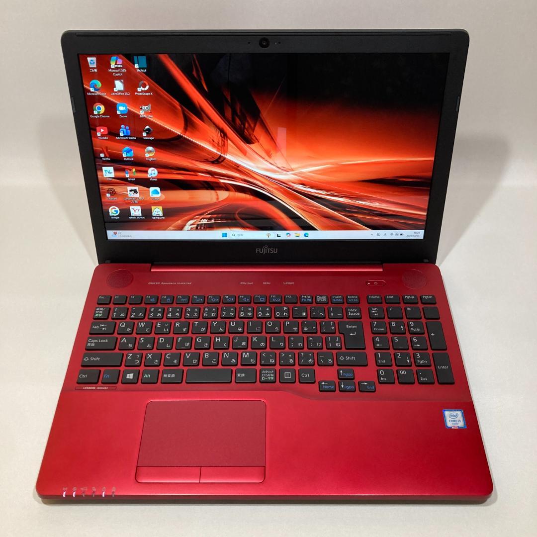 ✨美品・訳あり✨フルHD・ブルーレイ✨赤✨すぐ使えるノートパソコン◇D408-1