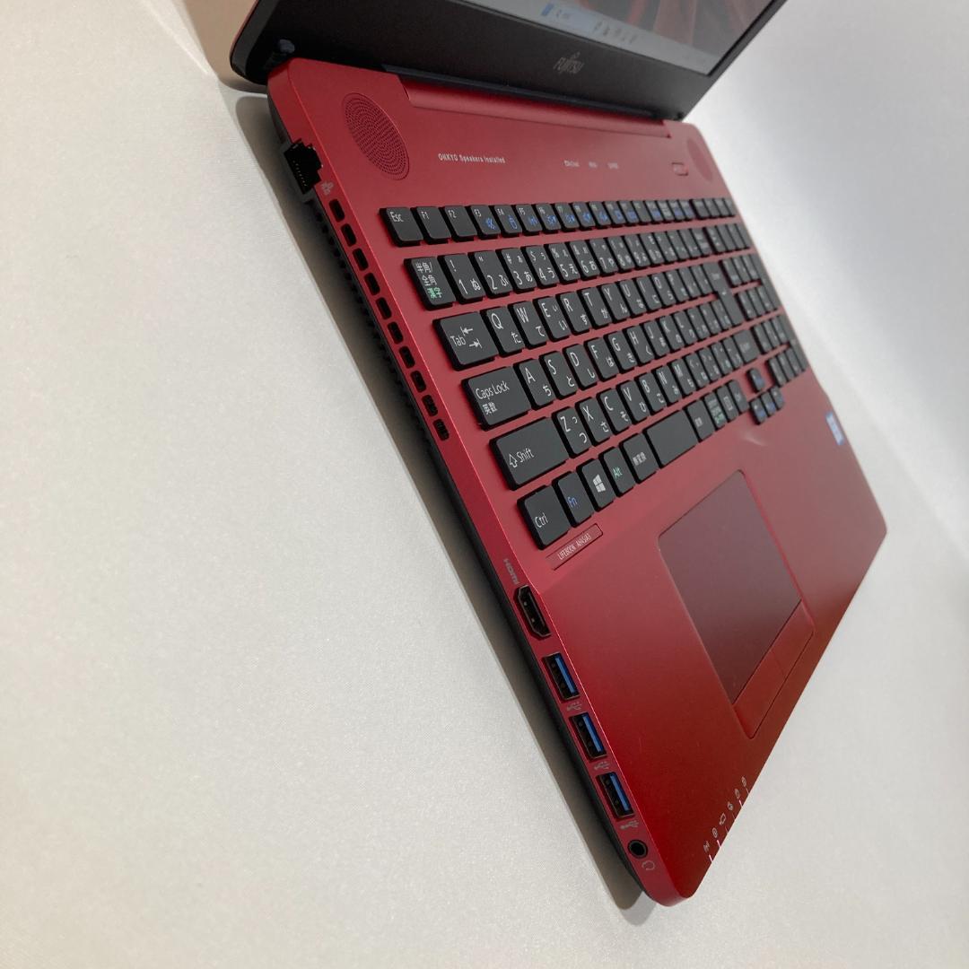 ✨美品・訳あり✨フルHD・ブルーレイ✨赤✨すぐ使えるノートパソコン◇D408-1