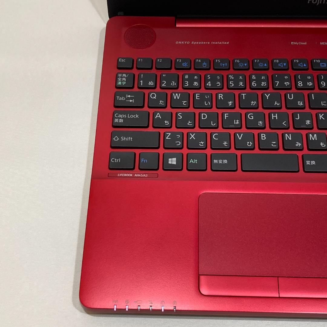 ✨美品・訳あり✨フルHD・ブルーレイ✨赤✨すぐ使えるノートパソコン◇D408-1