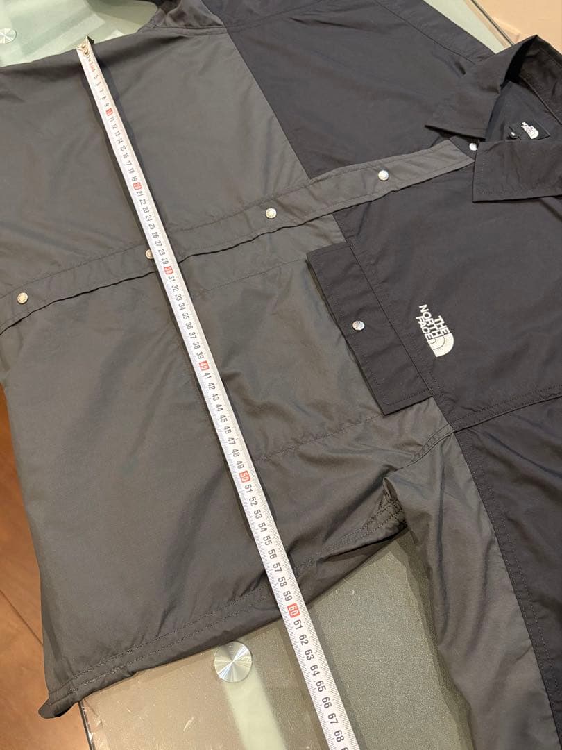 最終価格THE NORTH FACE ナイロンシャツ 黒/グレー XL