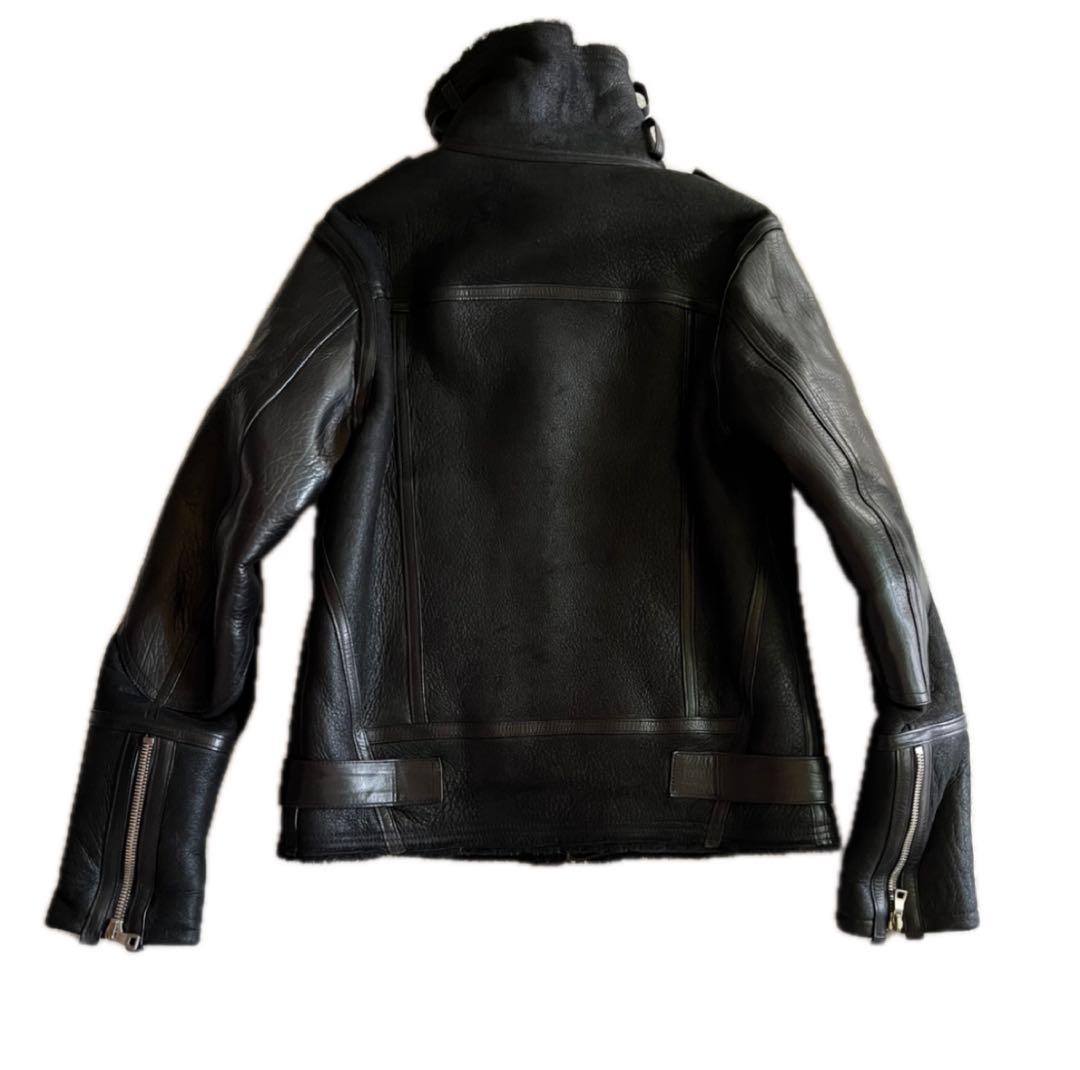 バルマン　　BALMAIN レザーライダースジャケット ブラック