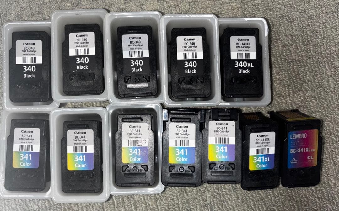 Canon BC-340 341 341XL使用済カートリッジ12個セット