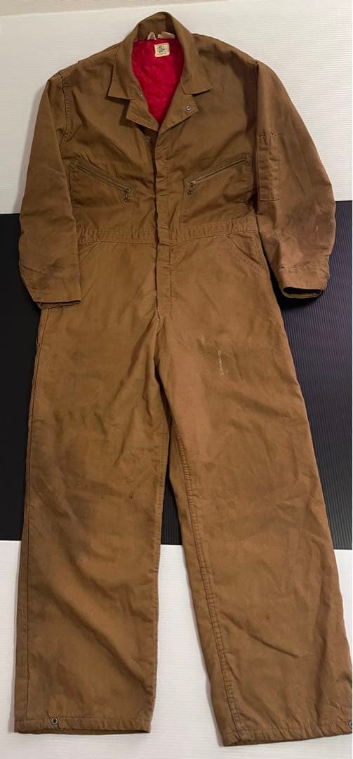 60's wrangler 斜めBLUE BELLダック裏地付きオールインワンM