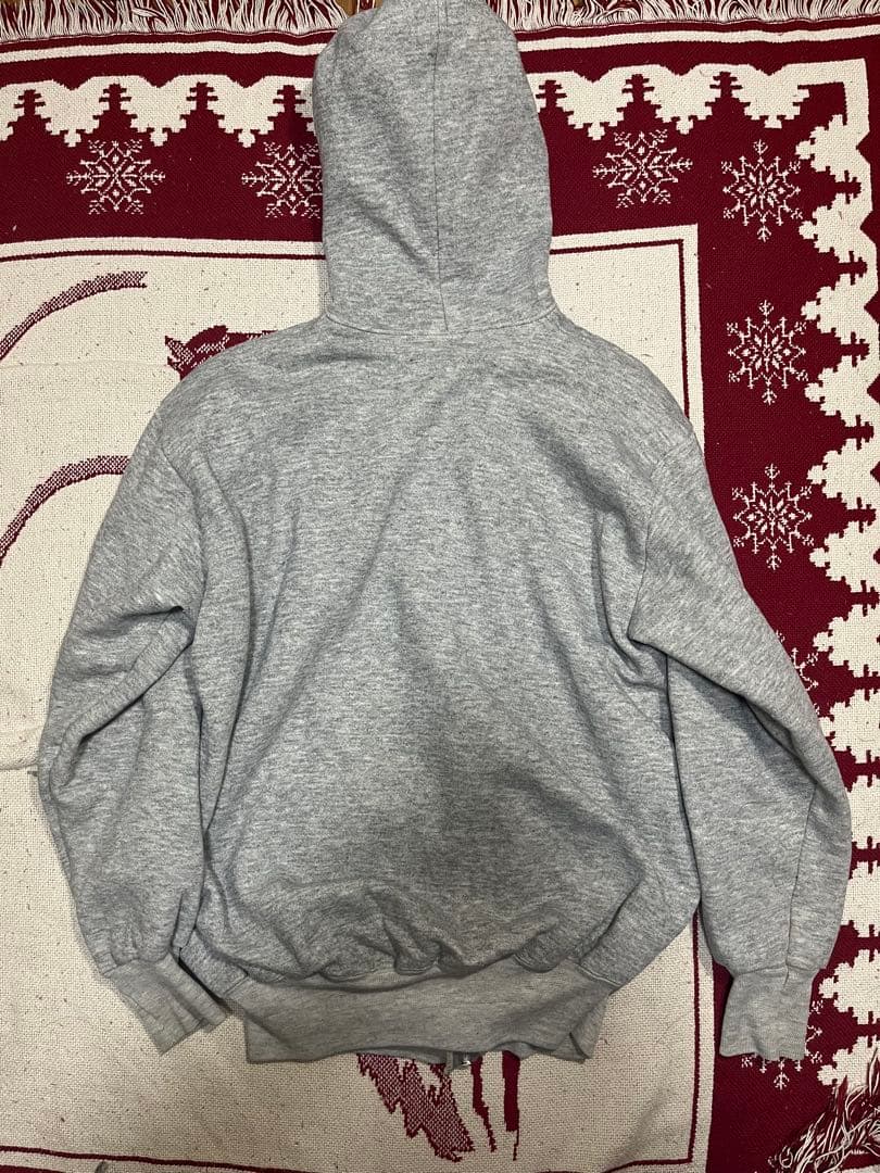 60s 70s ヴィンテージ 裏サーマル ジップパーカー グレー