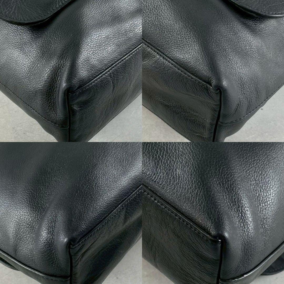 極美品 コーチ チャールズ メッセンジャーバッグ ビジネス レザー ブラック