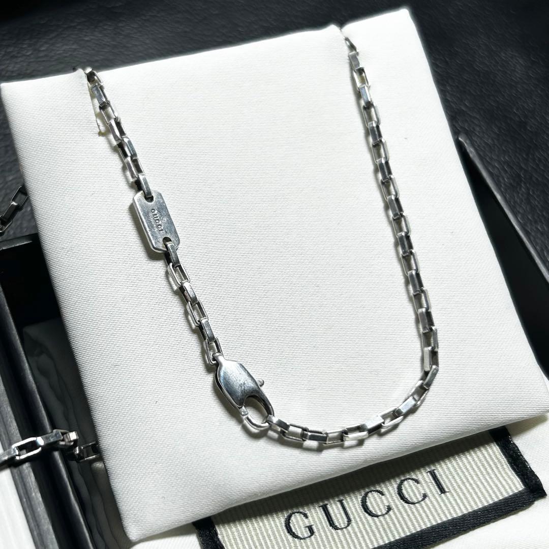 GUCCI グッチ　チェーン　ネックレス　50cm ペンダント　シルバー