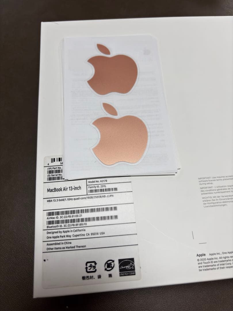 【美品】Apple MacBook Air ゴールド メモリ16GB、256GB