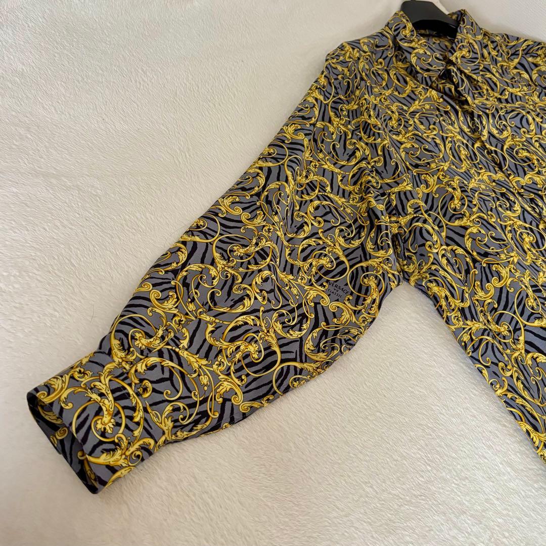 VERSACE CLASSIC V2 ヴェルサーチェ メンズシルクシャツ Ｌ